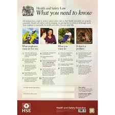 Hse Health Safety Law Poster With Fast Uk Delivery Health And Safety Information Poster Health