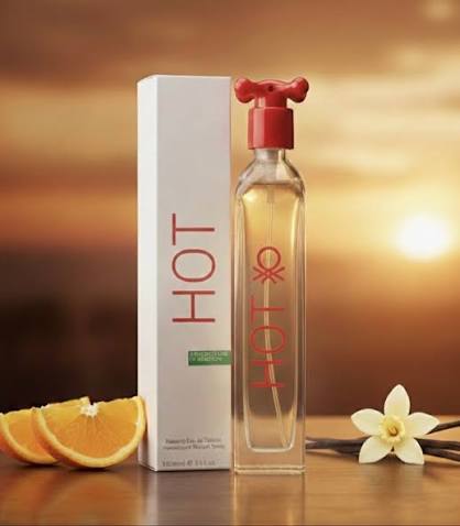 Benetton Hot 💃🔥 Precio: 590✓ ¡Un clásico que nunca falla! ✨ Si buscas un perfume que te haga sentir cómoda, femenina y con un toque dulce irresistible, Benetton Hot es para ti.