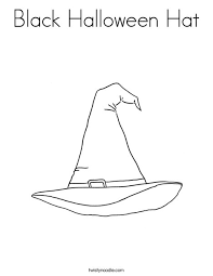 Here is a small collection of cute cat coloring pages for kids that will ensure your that he has an amusing time as he remembers his favorite furry little friend. Black Halloween Hat Coloring Page Twisty Noodle