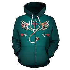 Amazon Com Hoodie Stethoscope Nurse Medical Novelty Zip Hoodie 3d Printed Sweatshirt With Big Pockets Hooded J Hoodies Hooded Jacket Sweatshirts Hoodie Fashion