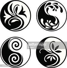 Image Result For Yin Yang Design Symbols Tatuagem Yin Yang Desenhos Tatuagem No Tornozelo Ilustracoes Vetoriais