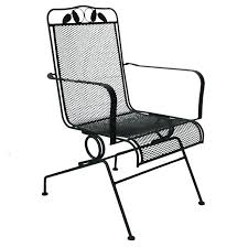 Black Wrought Iron Spring Base Sliding Chair Wrought Iron Patio Furniture Wrought Iron Chairs Patio Furniture Layout