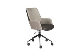 The steel frame will last you for years, and the cloth fabric. Kopervik Light Grey Two Tone Upholstered Desk Chair With Tilt Living Spaces