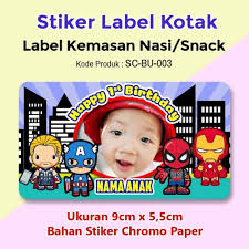 Usiamu yang lebih dewasa membuatmu berpikir lebih dewasa dan bijaksana. Jual Stiker Ulang Tahun Anak Label Nasi Bento Kartun Avengers Kota Magelang Tazkia Sticker Tokopedia