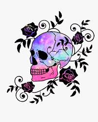 Sharing some really awesome pieces by other artists is totally fine too. Freetoedit Galaxystars Pink Purple Black Skull Easy Drawings Of Skulls And Roses Hd Png Download Kindpng