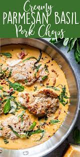 Creamy Basil Skillet Pork Chops Fox And Briar Recipe Pork Chop Dinner Skillet Pork Chops Easy Pork Chop Recipes