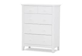 Our chest of drawers are also available in a variety of colors, including sleek black, crisp white, rustic brown, pale blue and more. White Addison 5 Drawer Tall Chest Amart Furniture