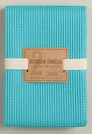 blue waffle weave microfiber kitchen