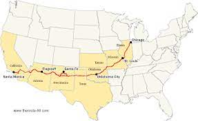 You'll average about 300 miles a day that way. Route 66 Road Trip Planner Tool