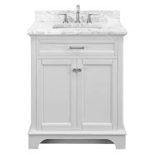white single sink bathroom vanity with