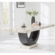 Allie Marble Large Dining Table Rectangular In Cream And Black Dining Table Marble Dining Table Marble Top Dining Table