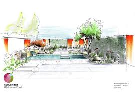 Sketch Garden Landschaftsarchitektur Gartengestaltung Landschaft