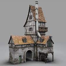 fantasy old blacksmith house obj fantasy house medieval houses miniature houses