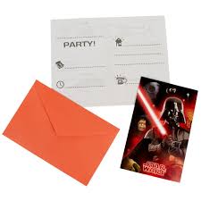 Dromadaire vous propose des cartes pour toutes les occasions : Carte D Invitation Star Wars X6 Marque Place Et Pince Decoration De Table Fetes Et Evenements Gifi