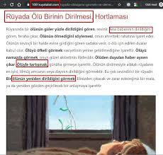 ruyada olu birinin dirilmesi hortlamasi isaretler ruya vasiyet