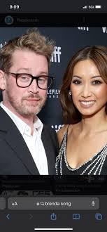 Macaulay Culkin and his wife Brenda Song.🖤🎬