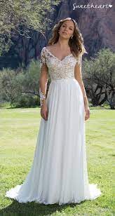 Style 1130 Fun And Flirty Is Who You Are This V Neckline With Illusion Sleeves And A Chiffon Skirt Is Easy To Style And Wear Corded Lace Adorns The Ne Bryllup