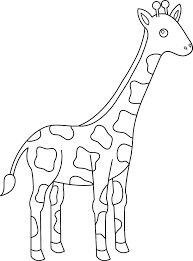 Giraffe coloring page color easy for drawing. Free Printable Giraffe Coloring Pages