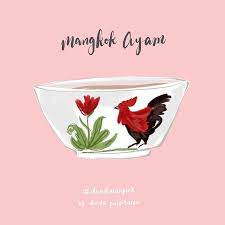 Doodlesonpink By Dinda Puspitasari Mangkok Ayam Ilustrasi Illustration Desain