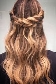 But that doesn't mean you shouldn't have a little fun with your hair on your wedding day! Crown Braid With Half Up Half Down Hairstyle Inspiration Braided Crown Hairstyles Hair Styles Half Up Hair
