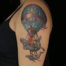 Technicolor Hot Air Balloon Tattoo By Josh Payne Tattoos Balloon Tattoo Ink Master