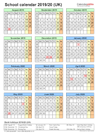 Day) february 17 (presidents' day). School Calendars 2019 20 Uk Free Printable Excel Templates