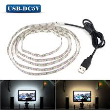 5v 50cm 1m 2m 3m 4m 5m Usb Cable Power Led Strip Light Lamp Smd 3528 Christmas Desk Decor Lamp Tape For Tv Background Lighting Led Strips Aliexpress