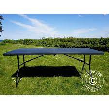 table pliante 180x74x74cm noir 1 piece table de pique nique table pliante table de camping pliante