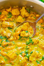 Heat 2 tablespoons oil in a large nonstick skillet over low heat. Chicken Korma Recipe Yellow Chicken Coconut Curry Averie Cooks