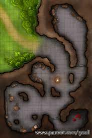 Cave battle map dungeon masters guild. Goblin Cave First Map For My New Patreon Battlemaps