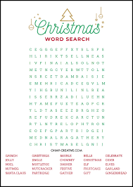 This word search reviews christmas vocabulary. Free Christmas Word Search Printable For Kids Oh My Creative