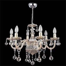 Tuanna Almira 6li Krem Cam Kollu Avize Avize Avizeler Aydinlatmalar