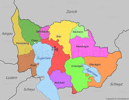 Karte Kanton Zug Kanton Zug Zug Karten