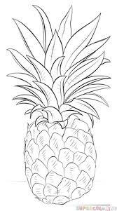 How To Draw A Pineapple Step By Step Drawing Tutorials Drawings Pineapple Drawing Drawing Tutorials For Kids