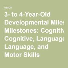 3 To 4 Year Old Developmental Milestones Cognitive