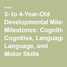 3 to 4 year old developmental milestones cognitive