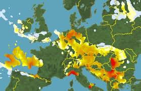 The map image is shown in a container, with an optional list of the locations. Lightning Map Europe Latest Charts Pinpoint Exactly Where Strikes Hit Weather News Express Co Uk