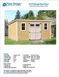 Check spelling or type a new query. 8 X 16 Deluxe Shed Plans Modern Roof Style Design D0816m Material List Ebay