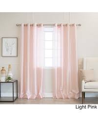 Be the first to review this product. New Deals On Aurora Home Faux Silk Grommet Curtain Panel Pair Light Pink 96 Inches Formal Modern Contemporary