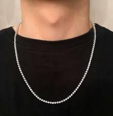 Ad Ebay Link Diamond Tennis Necklace 20 Inch Chain 10 00ct White 14k Gold Ladies Men Diamond Chain Necklace Real Diamond Necklace Diamond Tennis Necklace