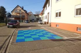 Schachbrettmuster Markieren Verkehrsberuhigten Bereich