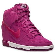Nike Women S Dunk Sky Hi Essential Sneakers From Finish Line Women S Nike Dunk Sky High Print Casual Shoes Finishline Com Bright Magenta Wolf Grey Sneakers Casual Sneakers Casual Shoes