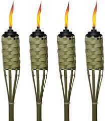Tiki torch mosquito repellent range. Amazon Com Tiki Brand Clean Burn Bitefighter Mosquito Repellent Torch Fuel 64 Ounces Brand 57 Inch Luau Bamboo Torches 4 Pack Health Household