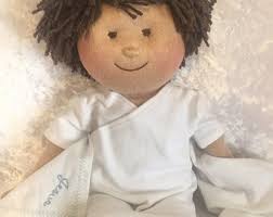 Handmade Plush Baby Jesus Doll: 20" Cloth Rag Doll With Embroidered Blanket 