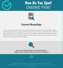Correct Spelling For Chronic Pain Infographic Spellchecker Net