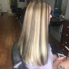 Brown chunk in blonde hair. Dark Brown Chunks In Blonde Hair Hair Blonde Chunks Blonde Hair