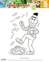 Emily the strange coloring pictures. Sesame Street Dancing Bert Coloring Page Mama Likes This