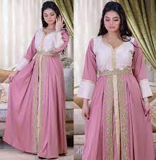 قفطان مغربي حرير مع بروكار 350 درهم متوفر s m l xl
