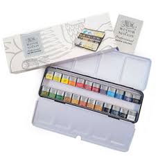 winsor newton pro artists watercolour 24 half pan metal box set 0190553