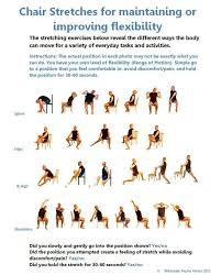 Chair Stretch Exercises Poster Www Yesnofitness Com Exercise Chair Yoga Chair Exercises Stretching Exercises